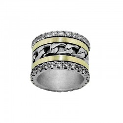 Bicolor ring gold silver
