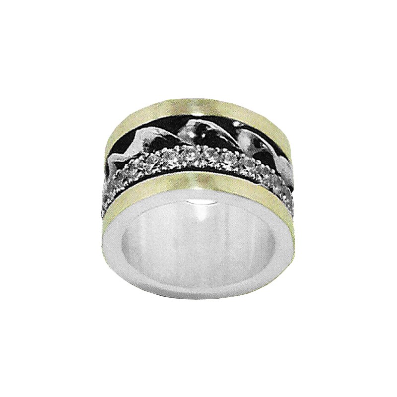Bicolor ring gold silver