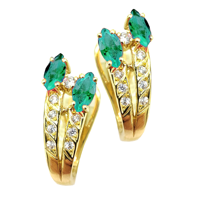 Gold earrings