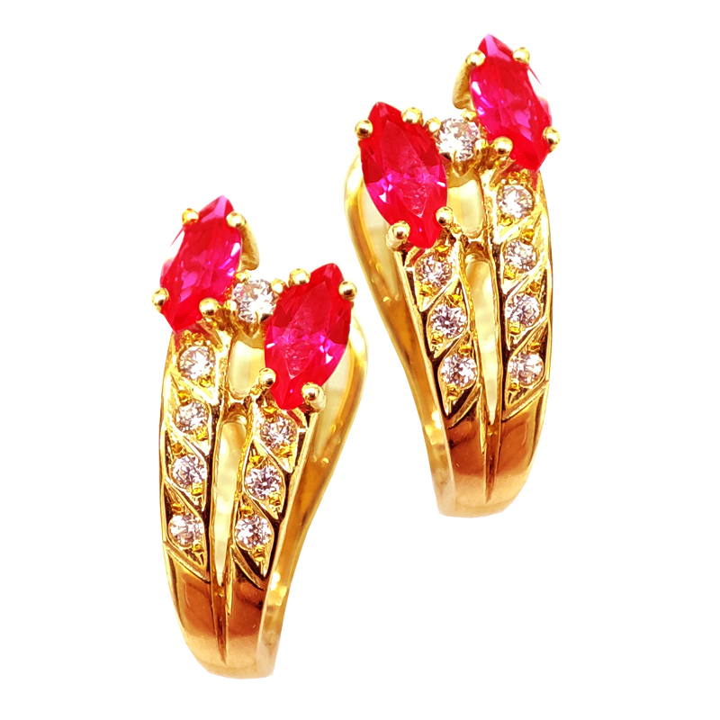 Gold earrings