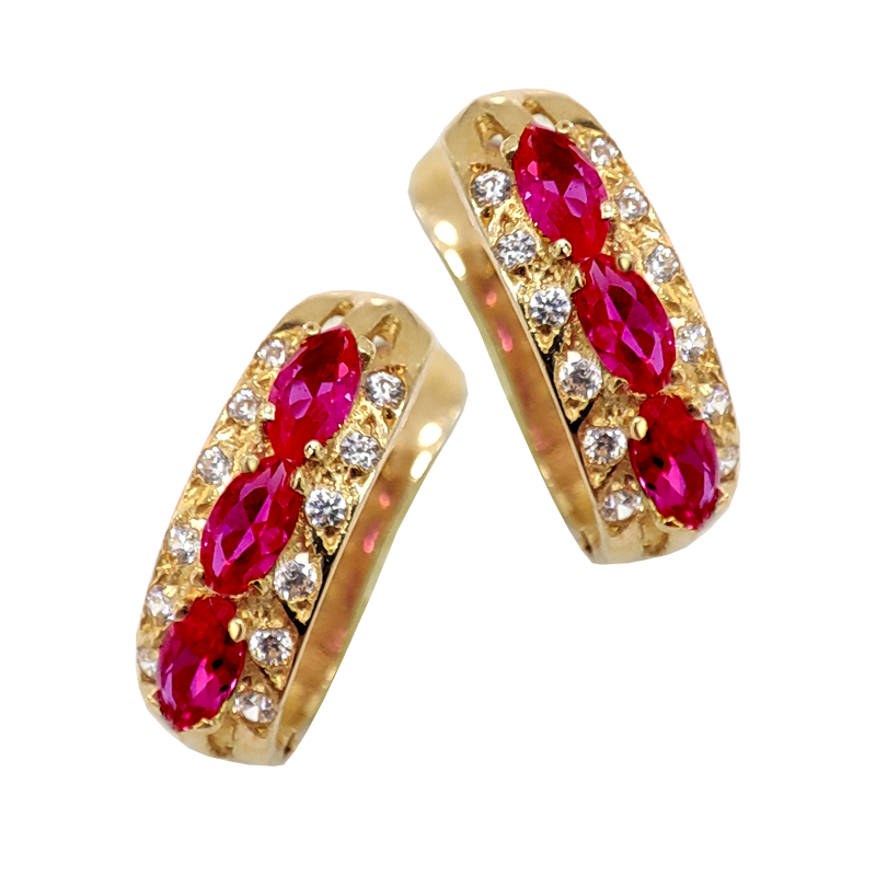 Gold earrings