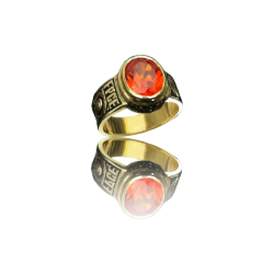 Silver college ring