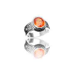 Silver college ring