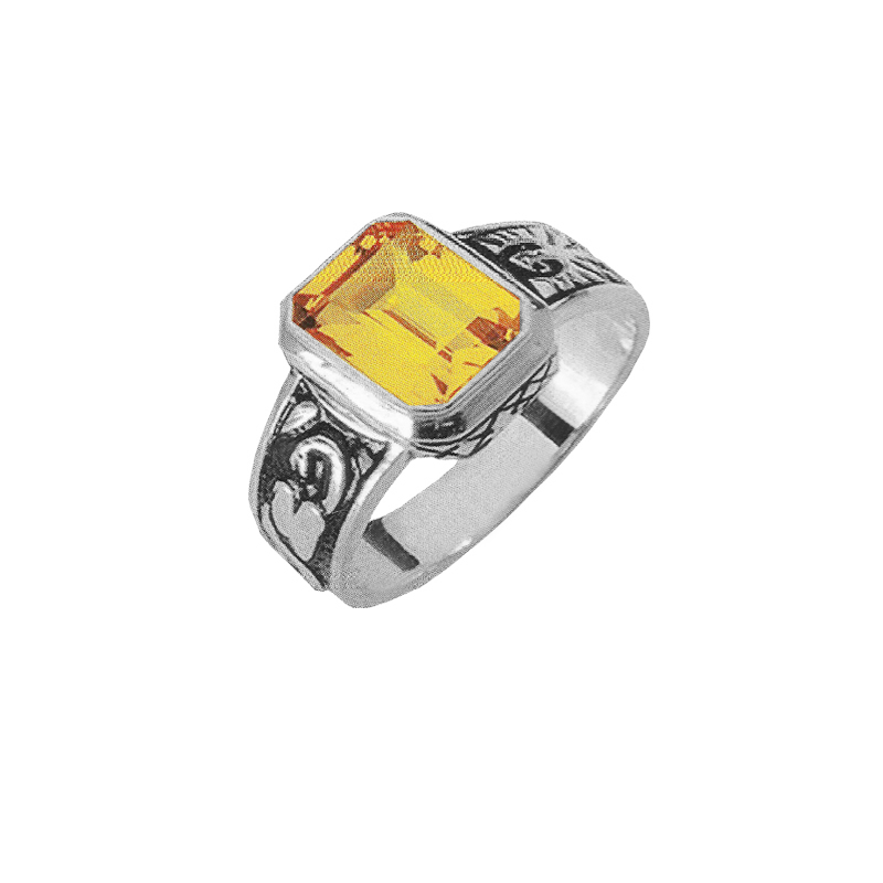 Anel de curso ouro branco