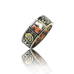 Silver college ring