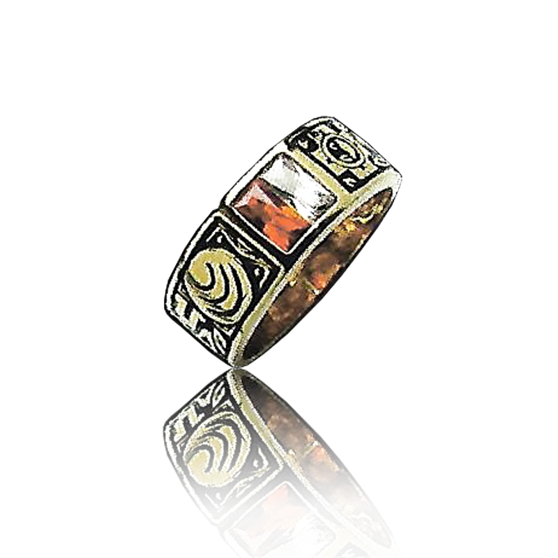 Silver college ring