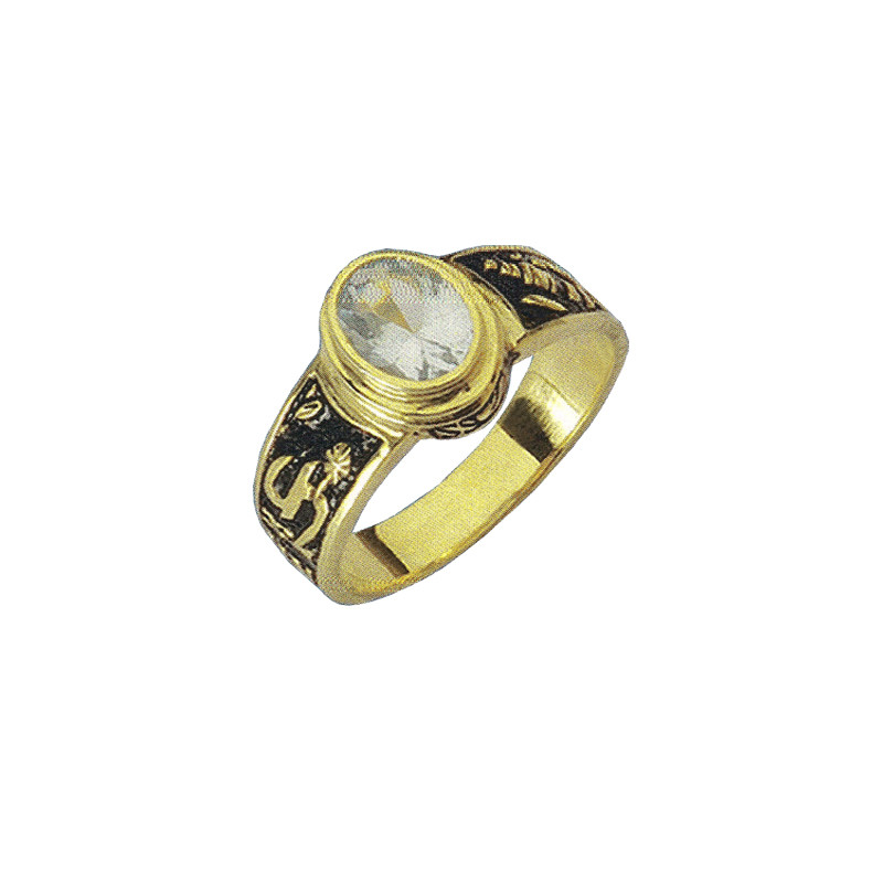 Gold college ring