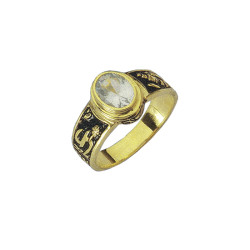 Silver college ring