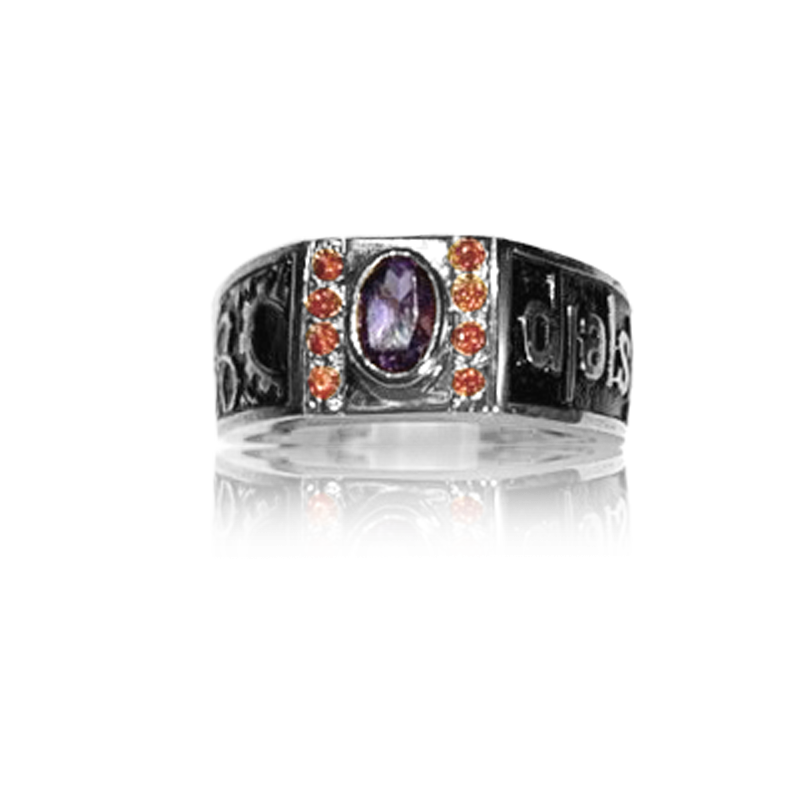 Silver graduation ring