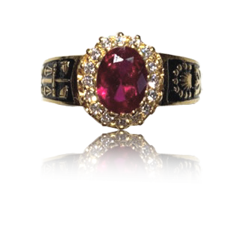 Gold graduation ring