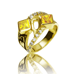 Gold graduation ring