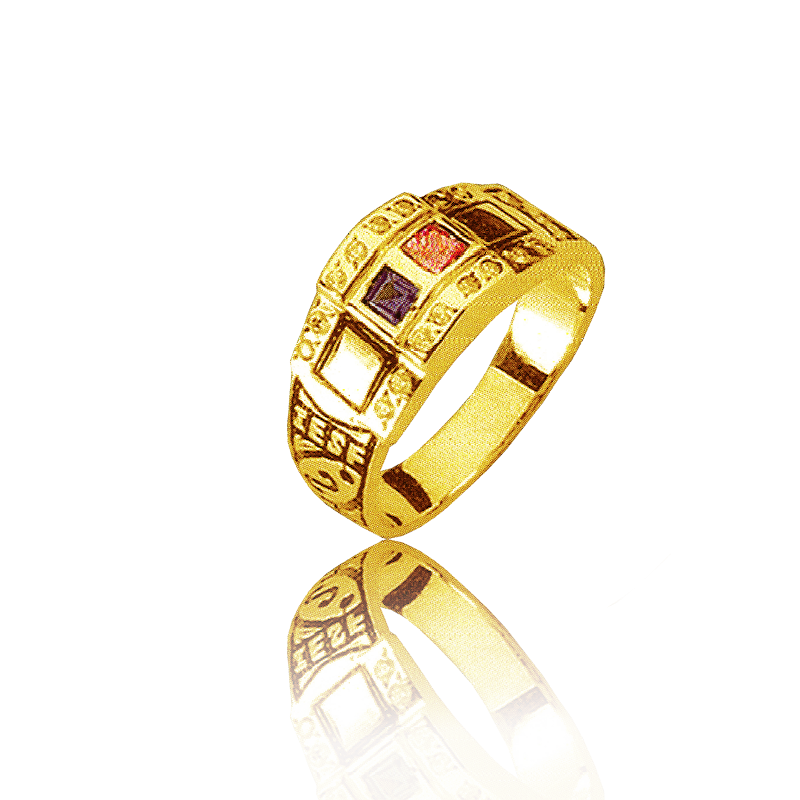 Gold graduation ring