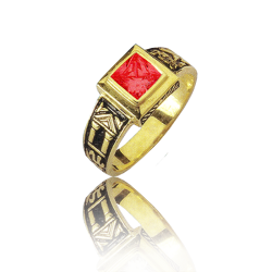 Gold graduation ring