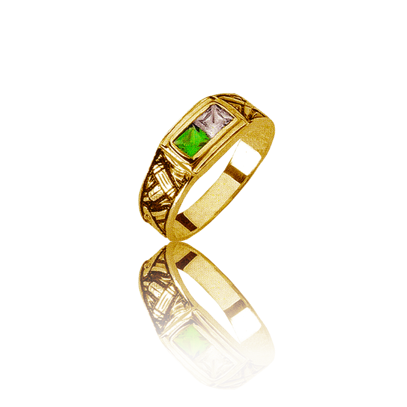 Gold graduation ring