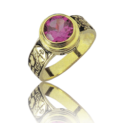 Gold graduation ring