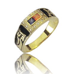 Gold graduation ring