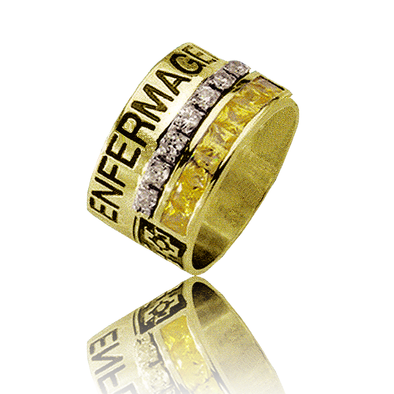 Gold graduation ring