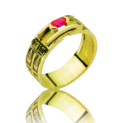 Gold graduation ring