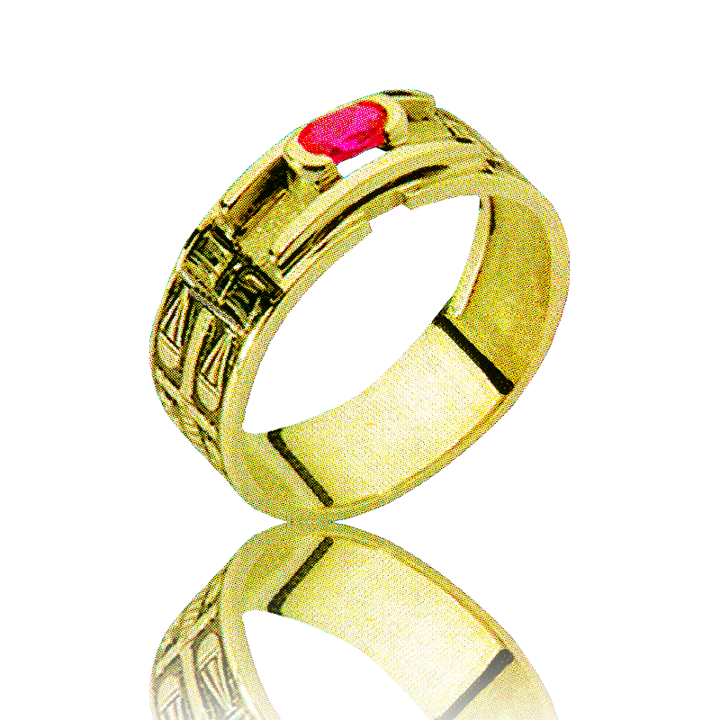 Gold graduation ring