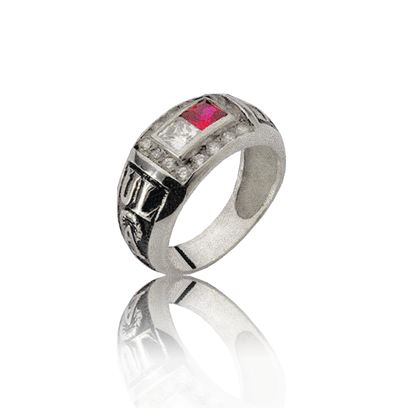 Gold graduation ring