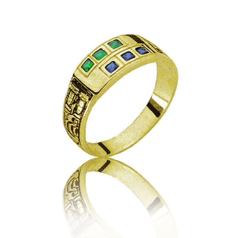 Gold graduation ring