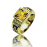 Gold graduation ring