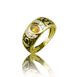 Gold graduation ring