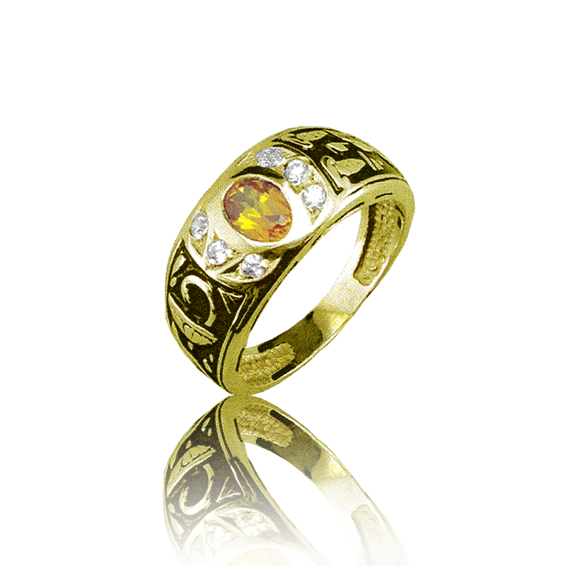 Gold graduation ring