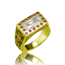Gold graduation ring