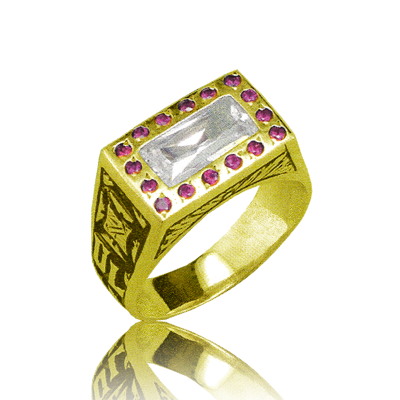 Gold graduation ring