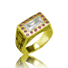 Gold graduation ring