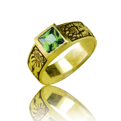 Gold graduation ring