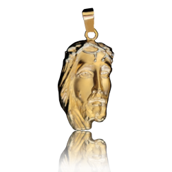 Medalha cara de Cristo ouro
