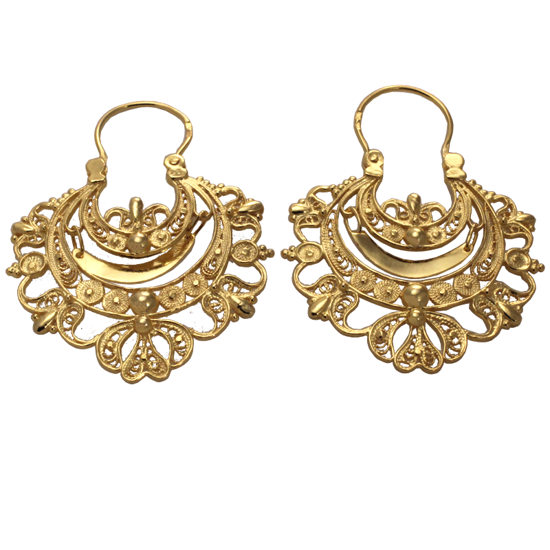 Gold earrings