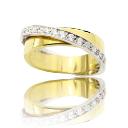Bicolor gold ring