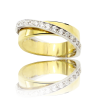 Anel bicolor ouro
