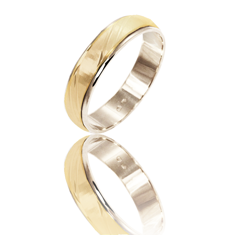 Gold bicolor ring