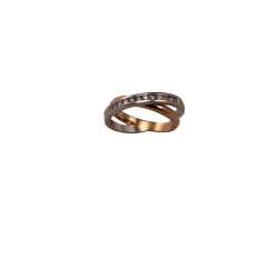 Anel bicolor ouro