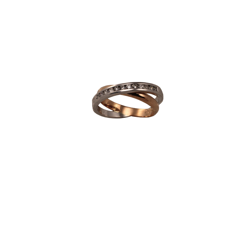 Bicolor gold ring