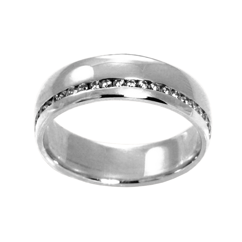 Aliança ouro branco