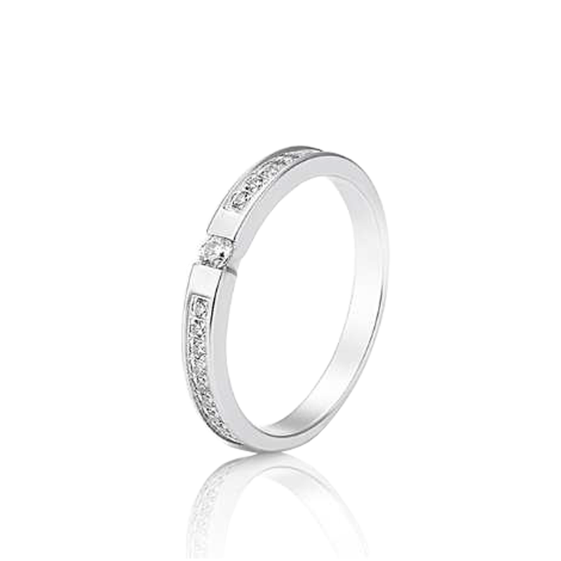 Anel ouro branco