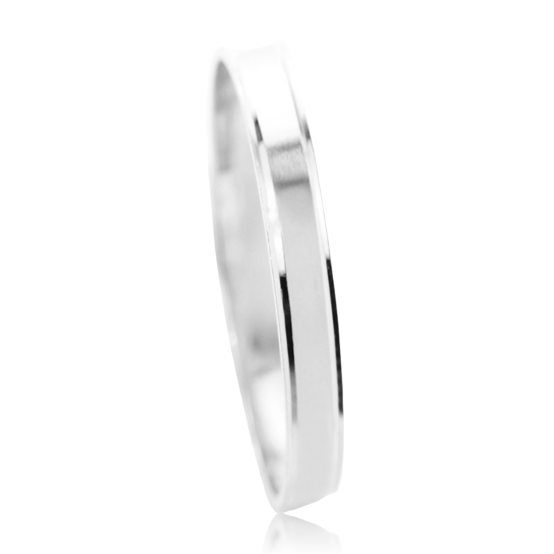Aliança ouro branco