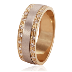 Aliança ouro bicolor