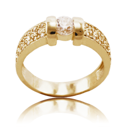 Anel ouro amarelo