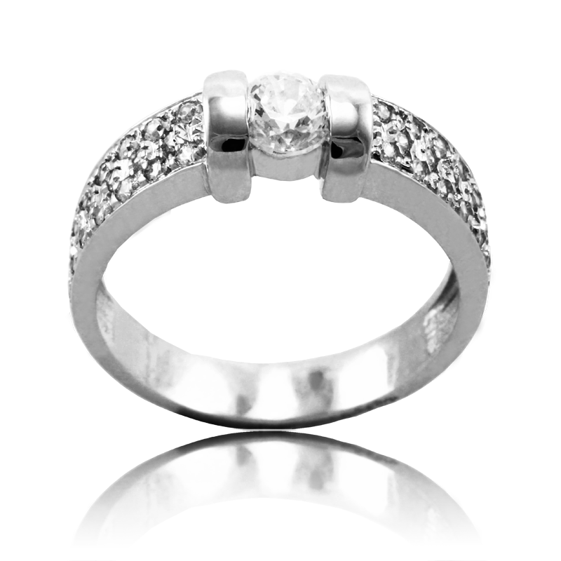 White gold ring
