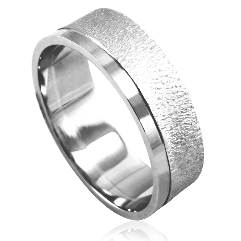 Aliança ouro branco