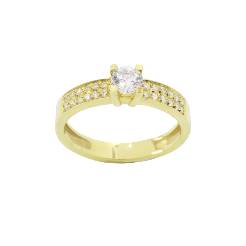 Anel ouro amarelo