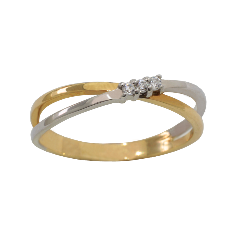 Bicolor gold ring