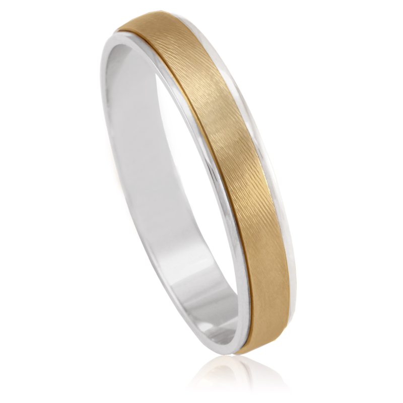 Bicolor gold wedding ring