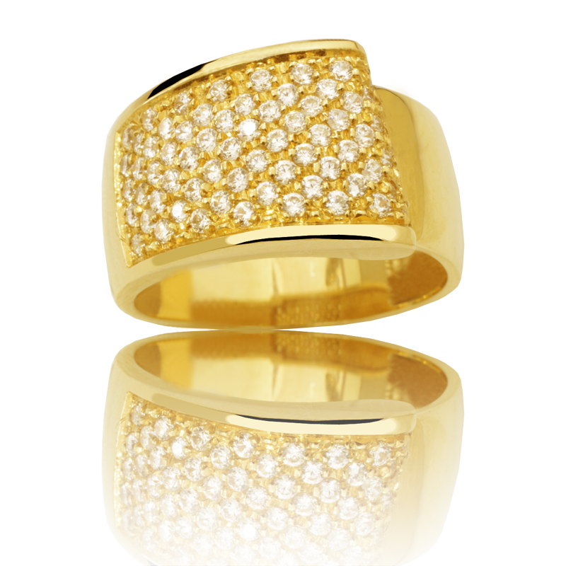 Anel ouro amarelo